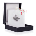 Broșă Argint 925 Lebădă - Marcasite