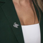 Broșă Argint 925 Lebădă - Marcasite - imagine 3