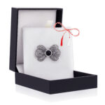 Broșă Argint 925 Fundiță - Onyx