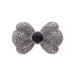 Broșă Argint 925 Fundiță - Onyx - imagine 2