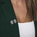 Broșă Argint 925 Fundiță - Onyx - imagine 3