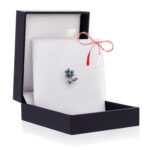 Broșă Argint 925 Floare Veselă - Turquoise