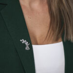 Broșă Argint 925 Buchețel Stilizat - Cubic Zirconia - imagine 3