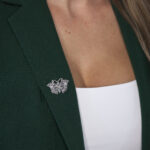 Broșă Argint 925 Fluturaș - Smoky Quartz - imagine 3