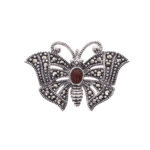 Broșă Argint 925 Fluturaș - Jasper Stone - imagine 2