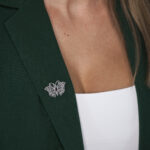 Broșă Argint 925 Fluturaș - Rhodolite - imagine 3