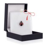 Broșă Argint 925 Buburuză Roșie