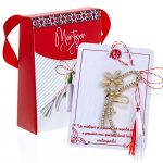 Broșă Mărțișor Gentuță - Floricică Aurie Stilizată