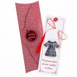 Broșă Mărțișor Motive Tradiționale Rochiță Albastră