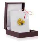 Broșă Pin Premium Gold Plated - Floricică Galbenă Hand-Made
