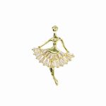 Broșă Pin Premium Gold Plated - Balerină - imagine 2
