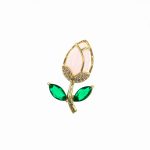 Broșă Pin Premium Gold Plated - Boboc de Trandafir - imagine 2