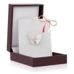 Broșă Pin Premium Gold Plated - Fluturaș cu Aripi Albe