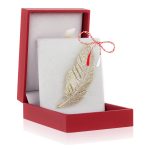 Broșă PREMIUM Gold Plated - Frunză Aurie