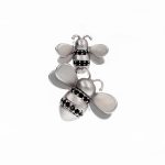 Broșă PREMIUM White Plated Palladium - Albinuțe - imagine 2
