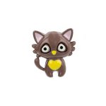 Broșă Pin Mărțișor Copii - Pisicuță Maro cu Inimioară - imagine 2