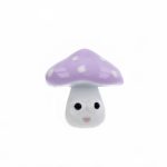 Broșă Pin Mărțișor Copii - Ciupercuță Veselă Mov - imagine 2