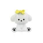 Broșă Pin Mărțișor Copii - Cățeluș cu Fundiță Galbenă - imagine 2