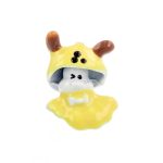 Broșă Pin Mărțișor Copii - Animăluț cu Hainuță Galbenă - imagine 2
