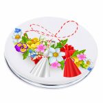 Mărțișor Oglindă Flori Multicolore - imagine 2