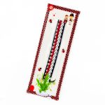 Brățară Textilă - Model Alb și Roșu - imagine 2