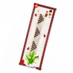 Brățară Textilă - Model Linii Maro și Albe - imagine 2