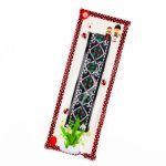 Brățară Textilă - Model Tradițional Verde cu Roșu - imagine 2