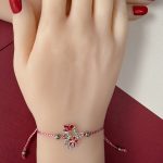 Brățară Zalia Inimioară cu Fluturaș și Floricică - imagine 3