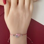 Brățară Zalia Floricică Roz - imagine 3