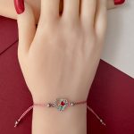 Brățară Zalia Inimioara cu Trandafir - imagine 3