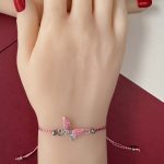 Brățară Zalia Fluturaș cu Aripi Roz - imagine 3