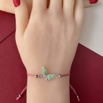 Brățară Zalia Fluturaș cu Aripi Verzi - imagine 3