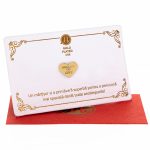 Broșă Pin Personalizată Inimă Gold Plated 24K - ”Mesajul tău aici” - imagine 2