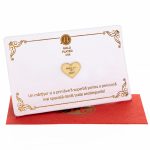 Broșă Pin Personalizată Inimă Mată Gold Plated 24K - ”Mesajul tău aici” - imagine 2