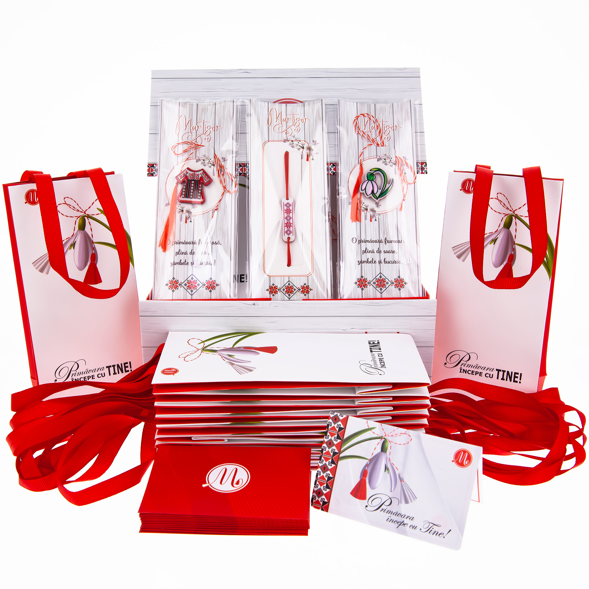 BOX-006-TRADITII-COMBINAT Box Mărțișoare 12 buc. - Broșă-Brățară Tradiții - imagine 1