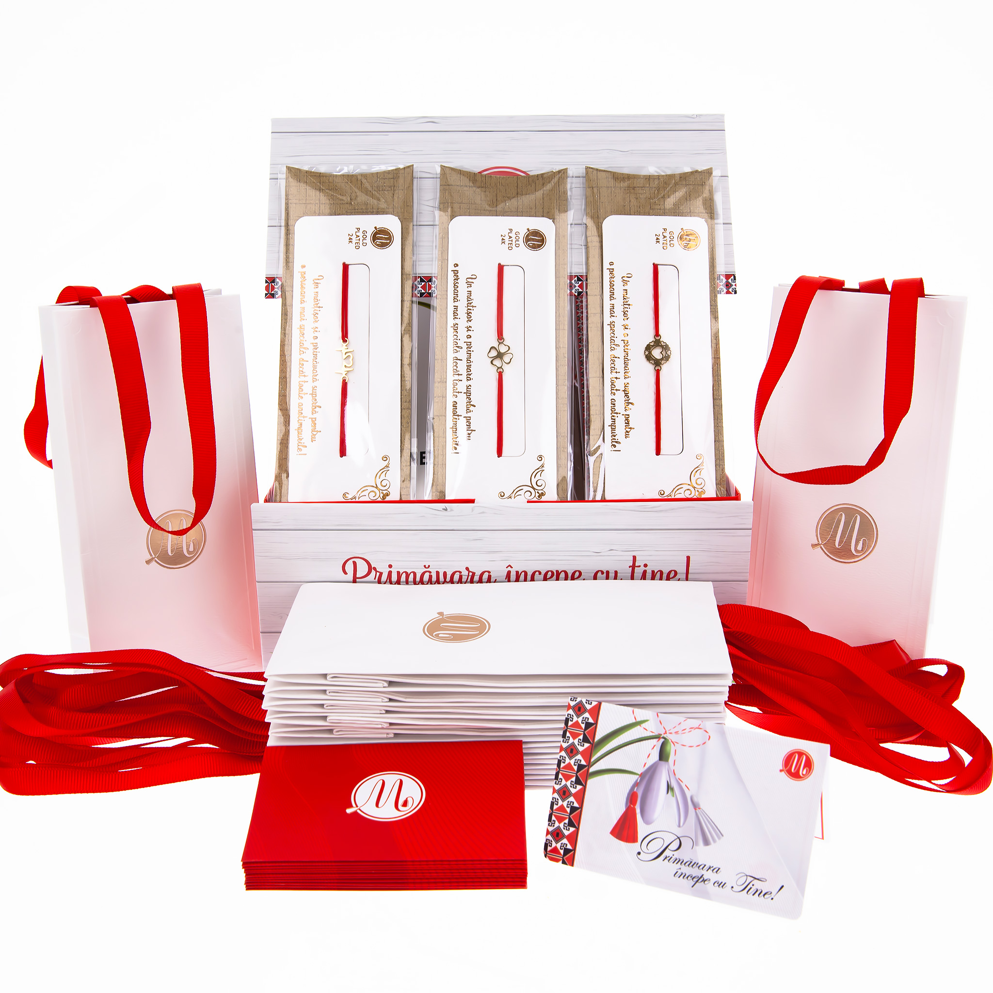 BOX-019-BRATARA-IRIS-GOLD Box Mărțișoare 12 buc. - Brățară Red Gold Plated - Iris Gold - imagine 1