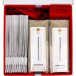 Box Mărțișoare 12 buc. - Set Shiluete Black Gold Plated - Zirconiu Alb - imagine 2