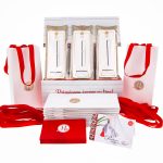 Box Mărțișoare 12 buc. - Set Shiluete Black Gold Plated - Zirconiu Alb