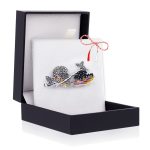 Broșă Argint 925 Pasăre pe Rămurică – Marcasite