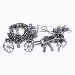 Broșă Argint 925 Caleașcă – Marcasite - imagine 2