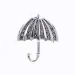 Broșă Argint 925 Umbrelă – Marcasite - imagine 2
