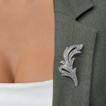 Broșă Argint 925 Model Frunză – Marcasite - imagine 3