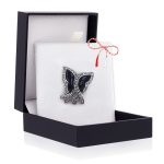 Broșă Argint 925 Fluture – Onyx