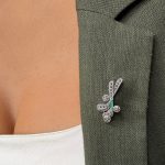 Broșă Argint 925 Crose Golf – Green Agate - imagine 3