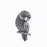 Broșă Argint 925 Bufniță – Marcasite - imagine 2