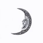 Broșă Argint 925 Semilună – Marcasite - imagine 2